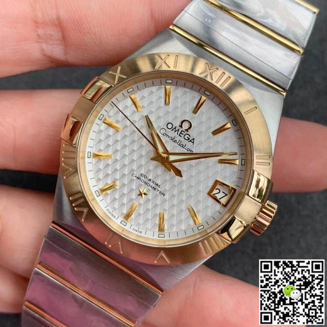 Omega Constellation 123.20.38.21.02.006 VS Factory 1:1 Best Edition Replica Watch Gold Bezel